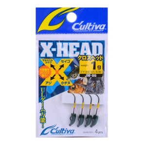 Джиг-головка Cultiva JH-86G X-Head 1гр (т.зеленая)